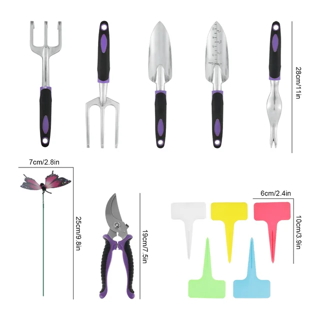 31 Darabos Kerti Szerszámok Beállított Miniatűr Ültetőszerszám Mini Transzplantáló Szerszámkészlettel A Metszővel, Weeder Trowel Transplanter Hand Villa -Val - Image 5