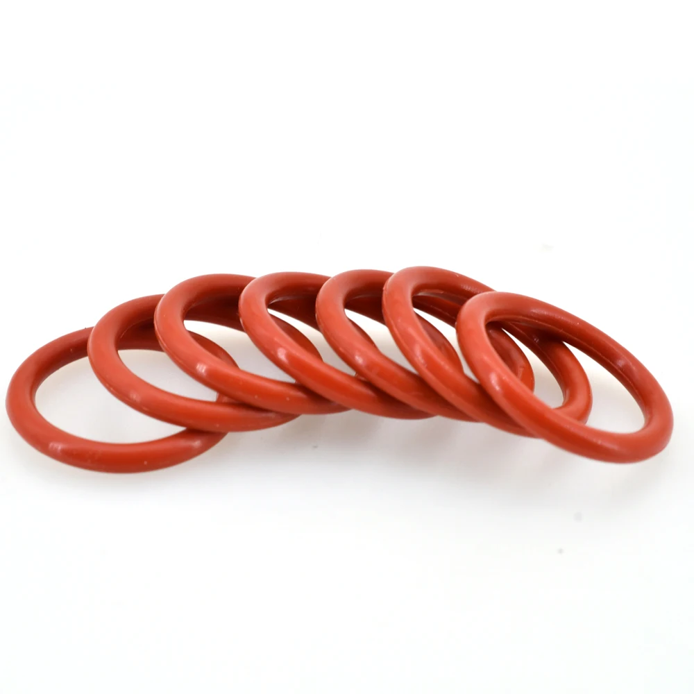 1mm 2mm 3.1mm Red Silicone VMQ O Ring Thickness Washers Gasket Food Grade Sealing Waterproof Insulated Rubber Silicon o-rings rubber o rings rubber washers silicone o rings