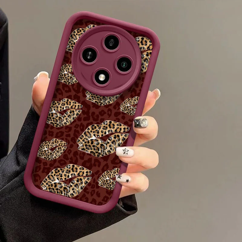 Retro Black Leopard Print Soft Silicone Phone Case Cover