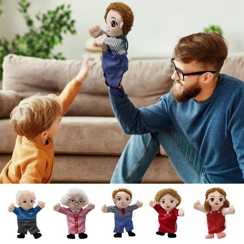 

Finger Puppets Family Members Soft Hand Puppet For Boys Creative Cartoon Figure Puppets For Storytelling Teaching Preschool &