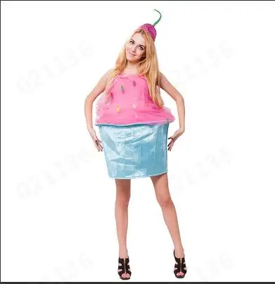 

Mens Halloween Cake Play Costume Food Character Play Costume Party Cosplay Costume Gothic Hooded Dress for Women