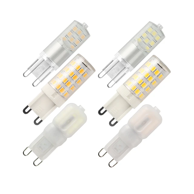 Lampe LED G9, 5/9/12/15/20W, AC 110/220V, SMD 2835/3014, remplace la lampe  à courbure 30/40W