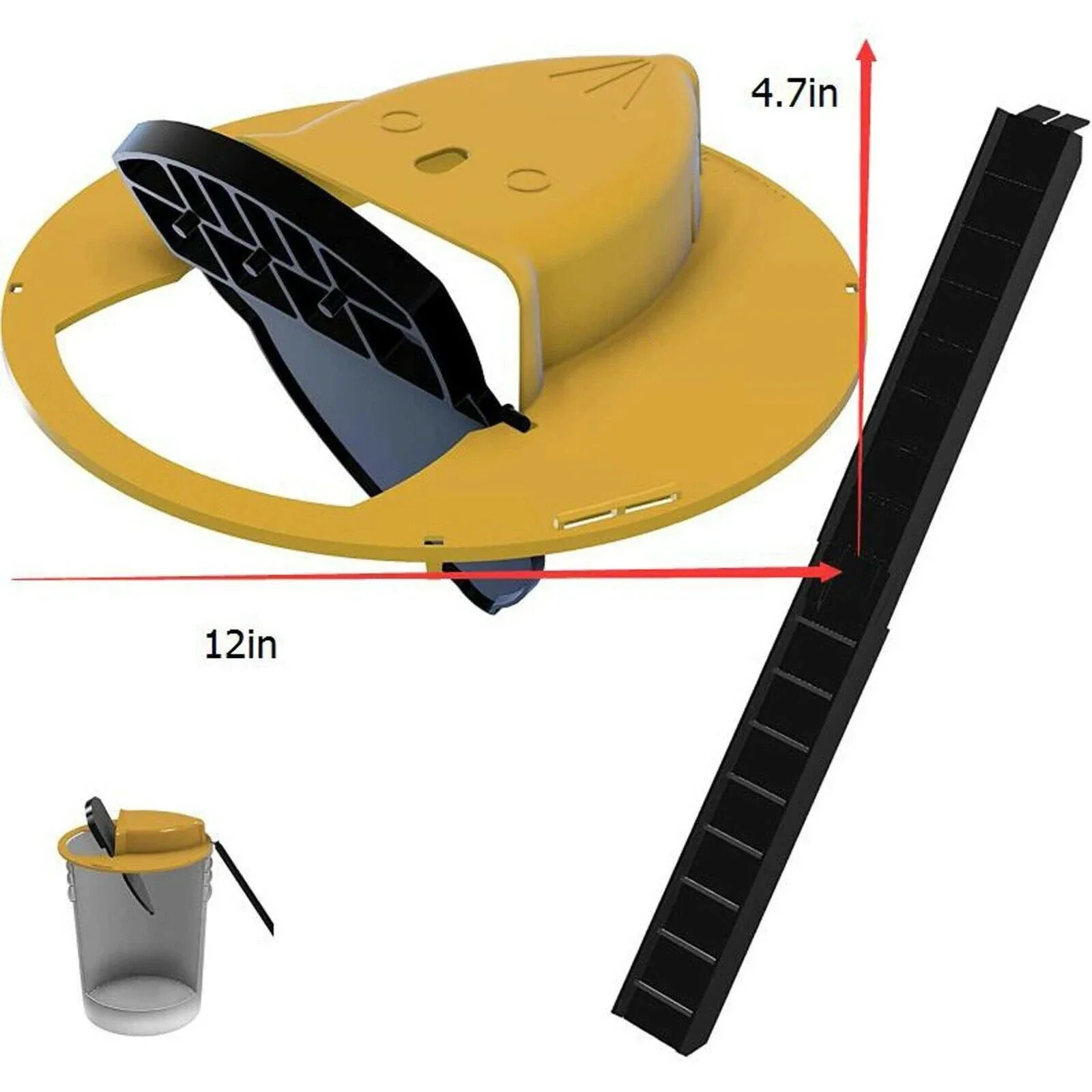 Mouse Catcher Trap Intelligent Pitfall Mouse Catcher Trap Bucket Automatic Reset Flipping Sliding Bucket Lid After Catching Mice