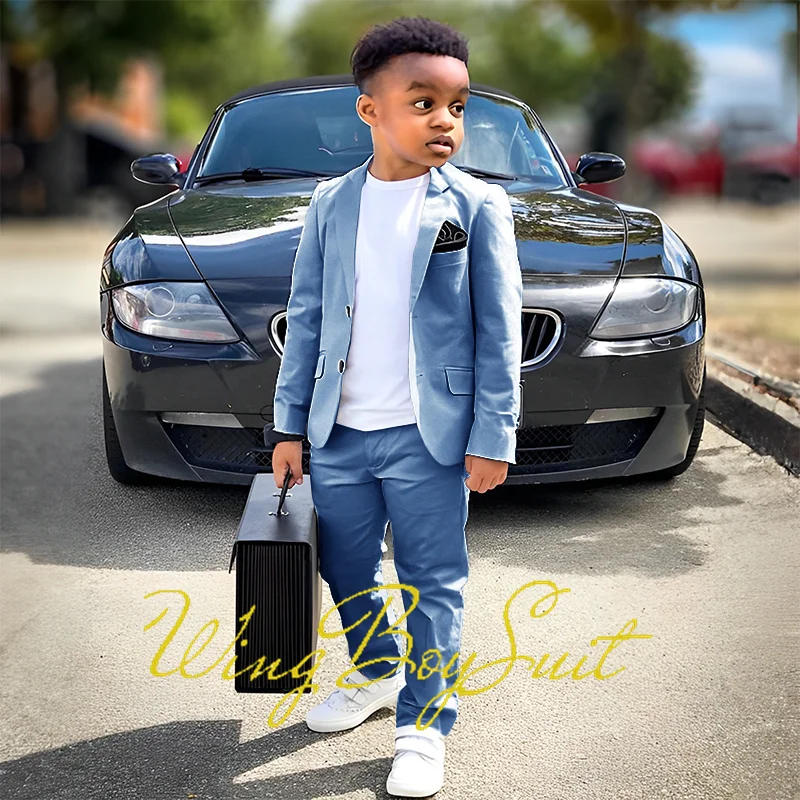 Ivory Boys Suit Pants 2 Piece Set Notch Lapel Classic Design Kids Wedding Tuxedo 2-16 Years Old Custom Clothes - Image 2