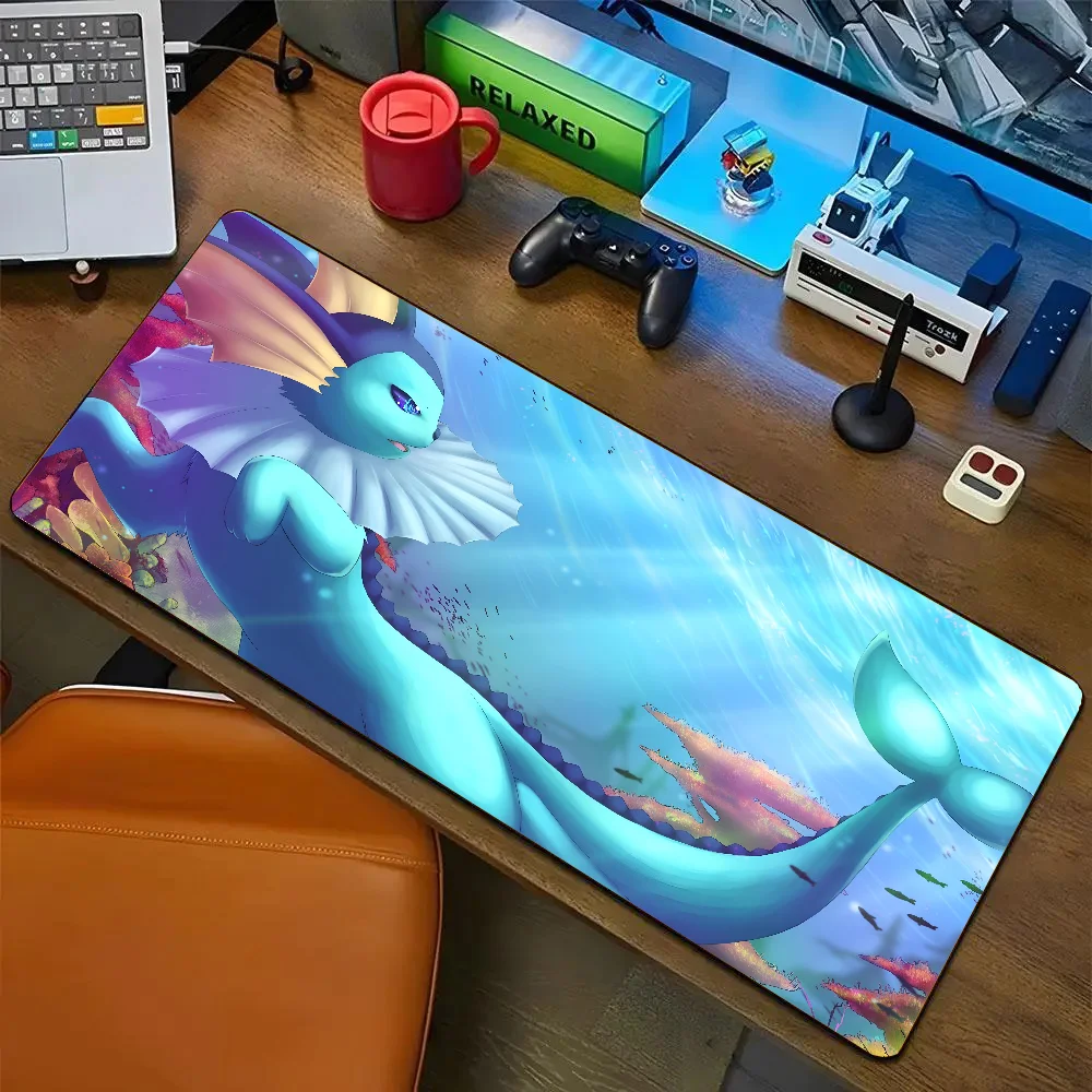 1pc Vaporeon P-Pokemon-n Anime Mouse Pad Large Mouse Mat Pink Office Desk Mat Laptop Gaming Large Mousepad 2