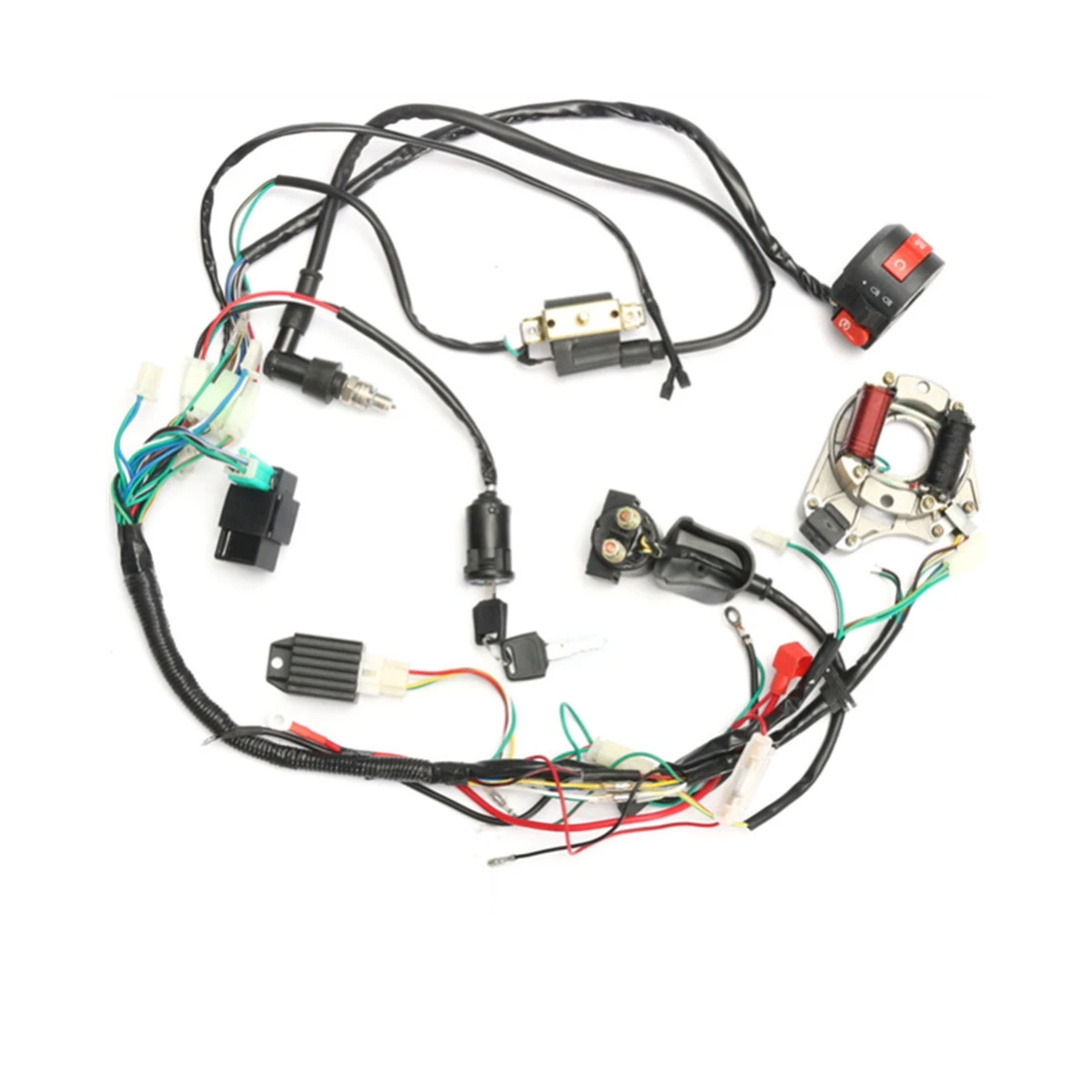 

Катушка зажигания для мотоцикла CDI, провод, статор в сборе, проводка для ATV Electric Quad 50CC 70CC 90CC 110CC 125CC