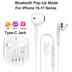 Universal Type C Wired Headphones with 3.5mm Jack for Superior Sound Quality (15 - 17 Serie In Ear)
