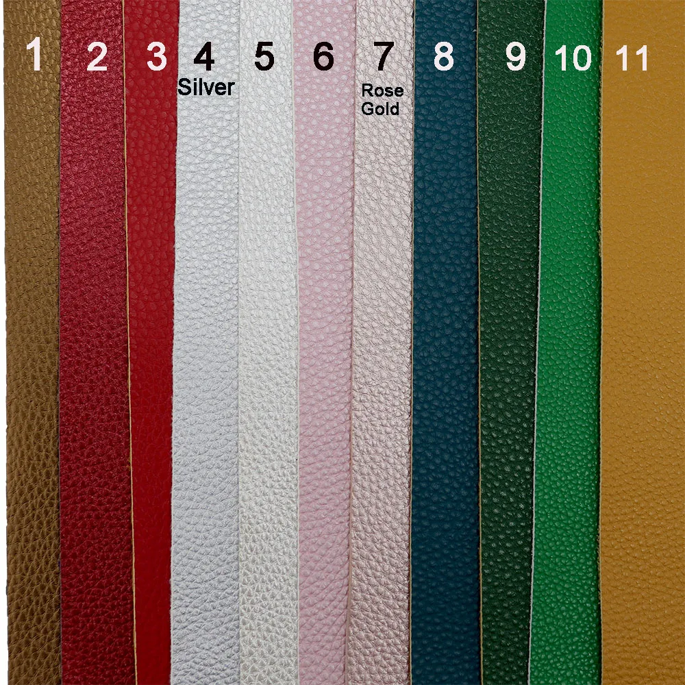 A5 Sheet 21X15cm Plain Litchi Patten Faux Synthetic Leather Fabric For Bows Craft Sewing DIY H0306