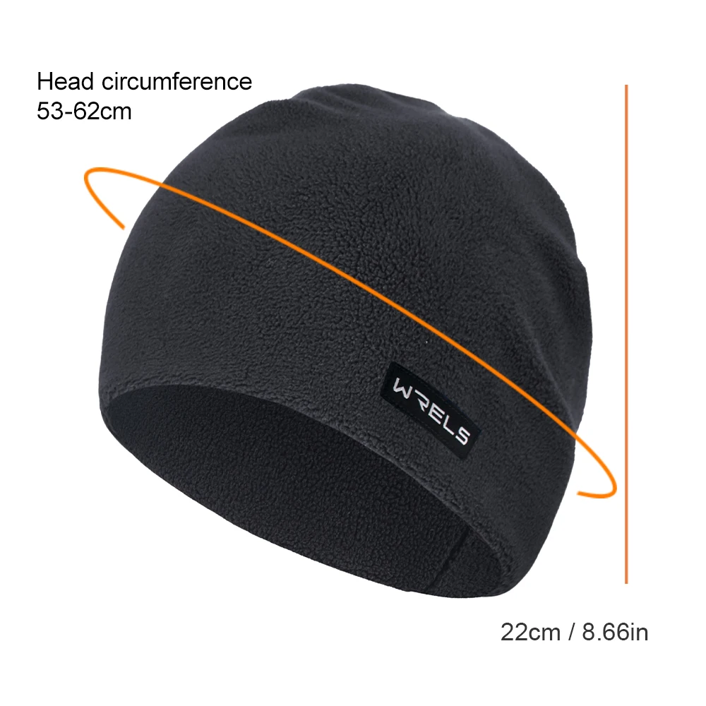 WRELS Windproof Women Men Polar Fleece Warm Beanie Hat Cap Male Lady Autumn Winter Soft Comfortable Ski Cycling Cap Hat