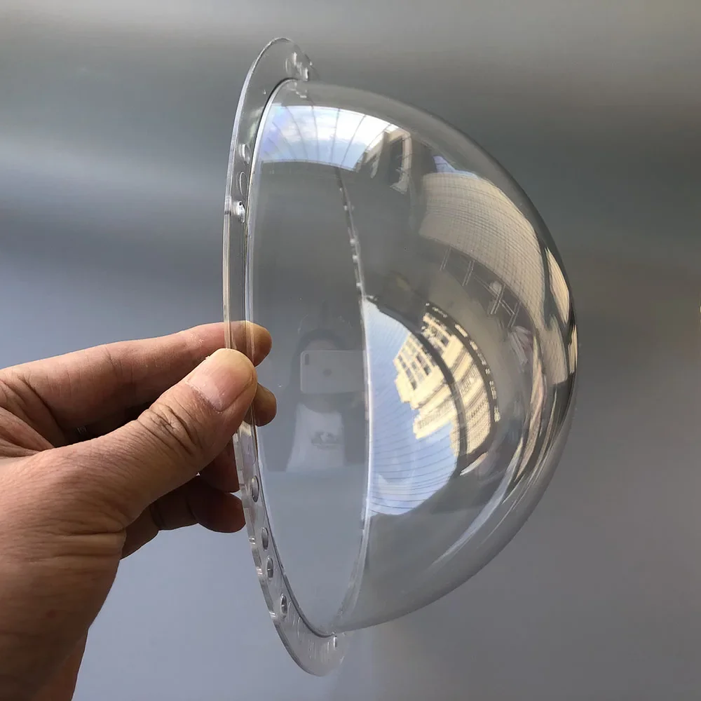 9-Inch Polycarbonate Transparent Dome Cover, Plexiglass Camera Protection Cap, 250x102mm