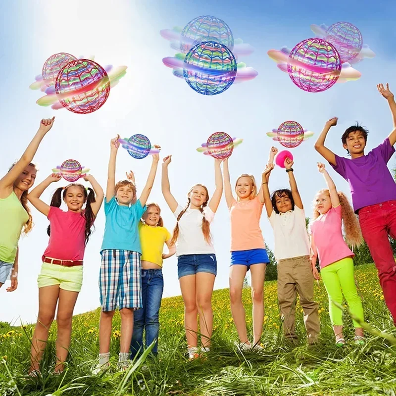 Original Whirlpool Flying Ball Rotation Automatic Return Toy Manual Drone Helicopter Hover Rotation Mini LED Light Boys and Girl 5