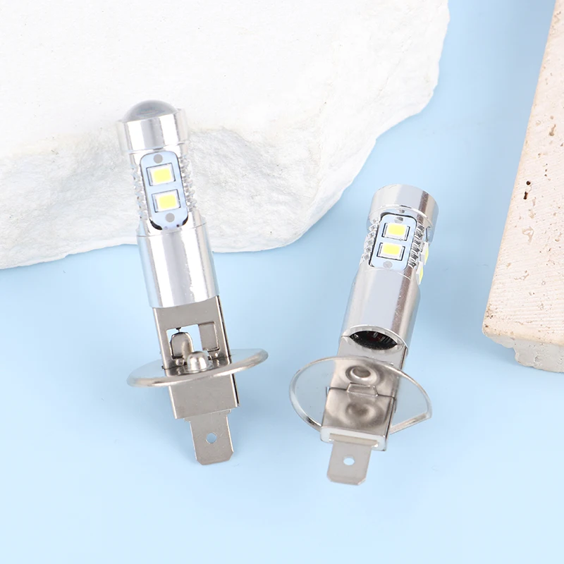 자동차 H1 LED 헤드라이트 안개등 전구, 6000K 슈퍼 화이트 100W 헤드라이트 빔 안개등 전구, 2 개
