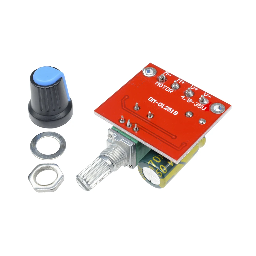 Mini 5A 90W PWM 12V DC Motor Speed Controller Module DC-DC 4.5V-35V Adjustable Speed Regulator Control Governor Switch 24V
