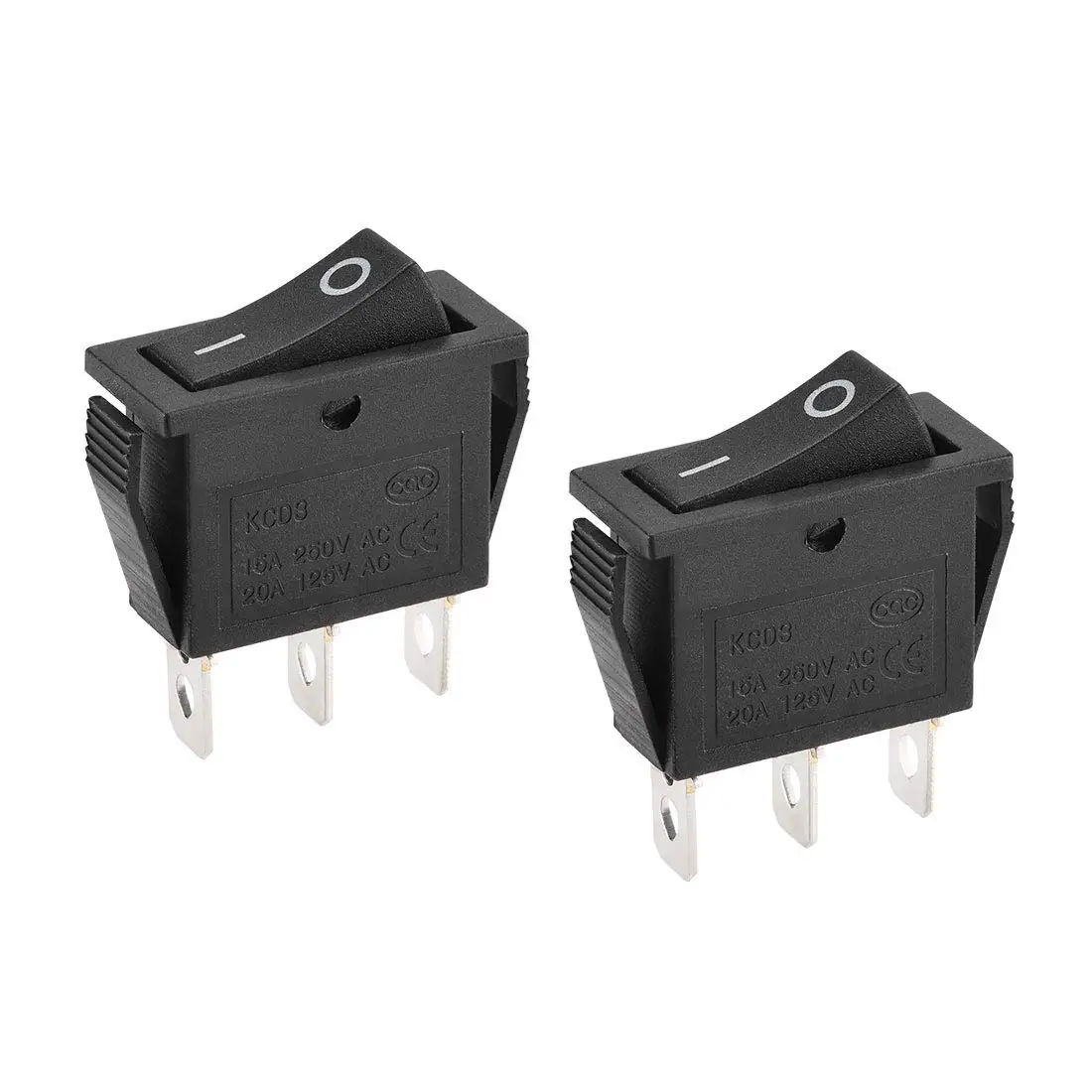 

Keszoox 2Pcs SPST 2 Position On/Off 3Pin Boat Rocker Switch Toggle 250V/15A 125V/20A,for Boat,32x14mm,Snap in