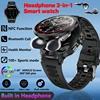 LIGE New upgrade 2-in-1 Earphone Smart Watch Men Women NFC Bluetooth Call Health Monitoring For Huawei Xiaomi Android IOS Phone