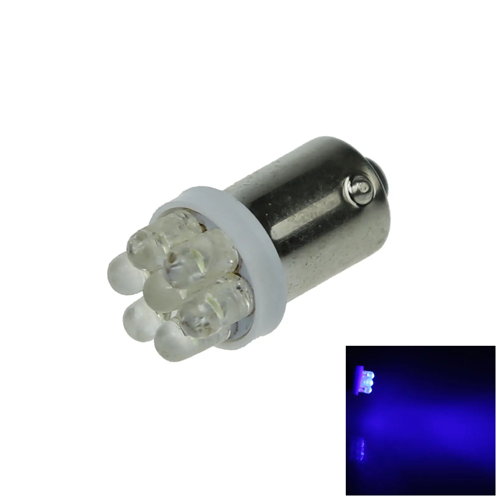 

1X синий автомобиль BA9S, боковая флейта, номерной знак, Blub 7 излучателей, встроенная флейта, модель 1893