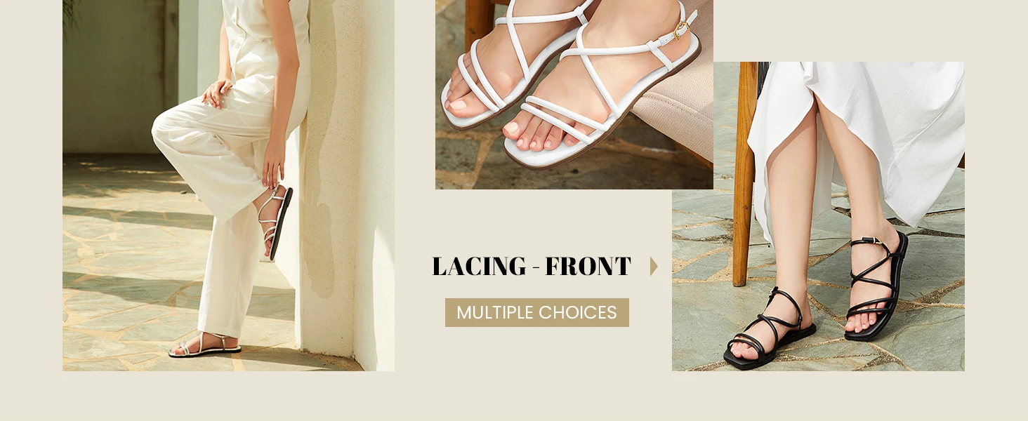 white sandals