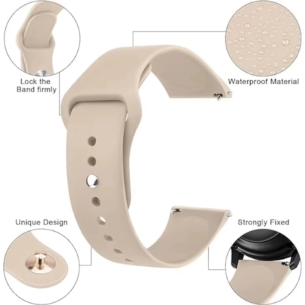 Sport Silicone Bracelet 22mm Watch Straps - Universal Fit