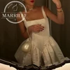 Marrilee Customized Short Square Neck Spaghetti Strap Stain Evening Dresses Charming Mini A-Line Sleeveless Above knee Prom Gown 1