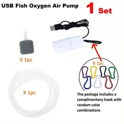 Portable Silent Aquarium Air Pump - Mini USB Oxygenator (WHITE)