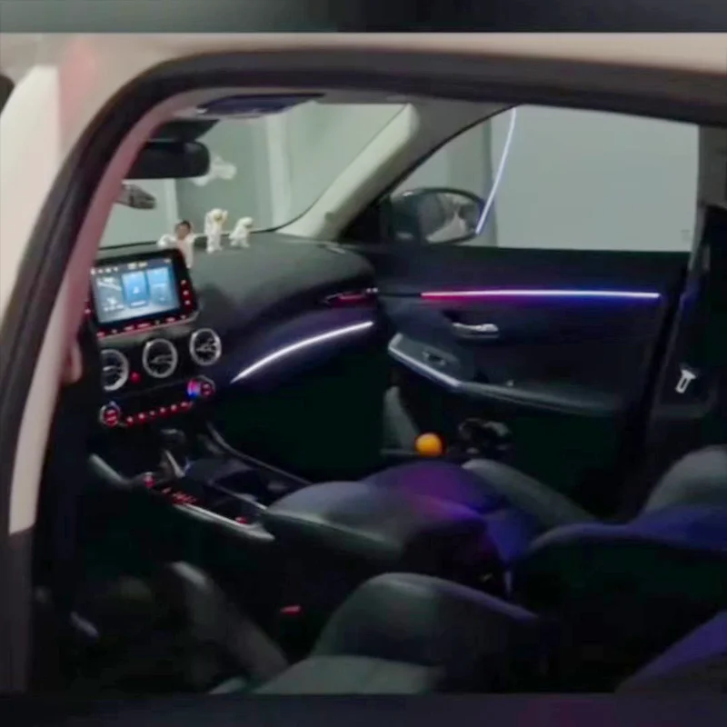 LED Car Lnner Ambient light For Nissan Sentra Special Air Conditioning Outlet Dynamics Magic Color Atmosphere Lamp APP Contr