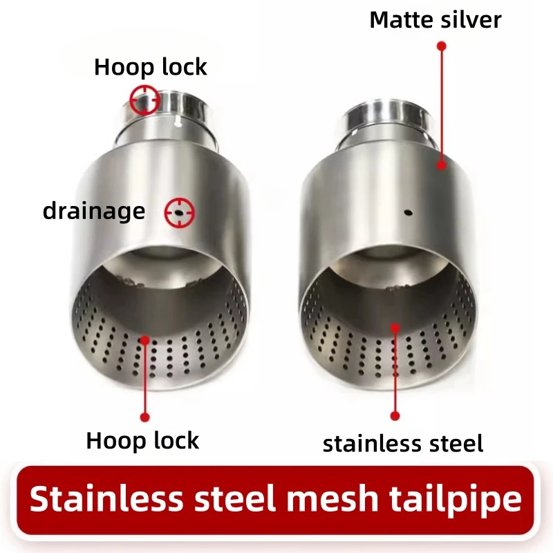 Stainless Steel Car Exhaust Pipe Muffler Tip For Volkswagen GTI MK7 Golf7 Exhaust Muffler Tip Exhaust Pipe Muffler Exhaust Trim Pipe