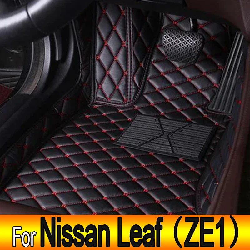 

Car Floor Mats For Nissan Leaf ZE1 2018~2022 Luxury Leather Mat Durable Pad Carpets Interior Parts Rugs Set Car Accessories 2019