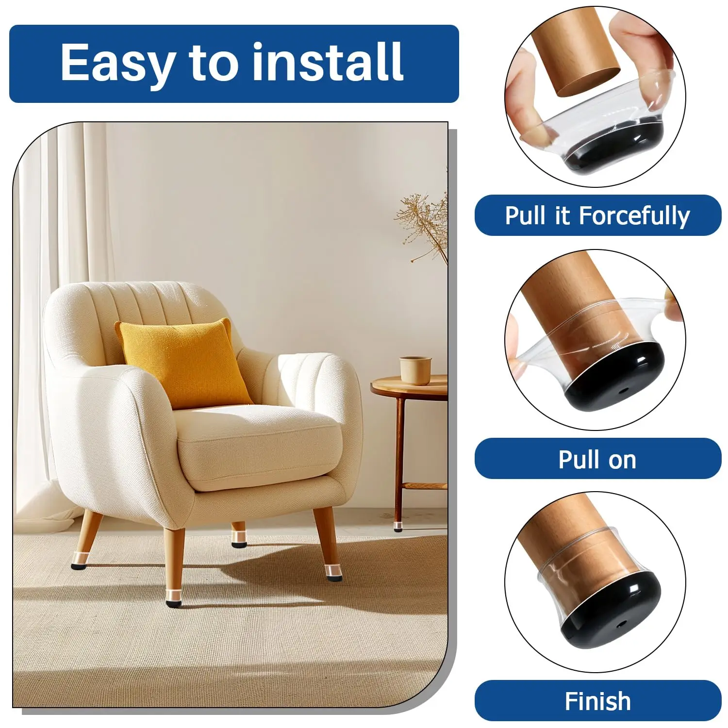 Chair Leg Floor Protectors – Silicone Furniture Gliders