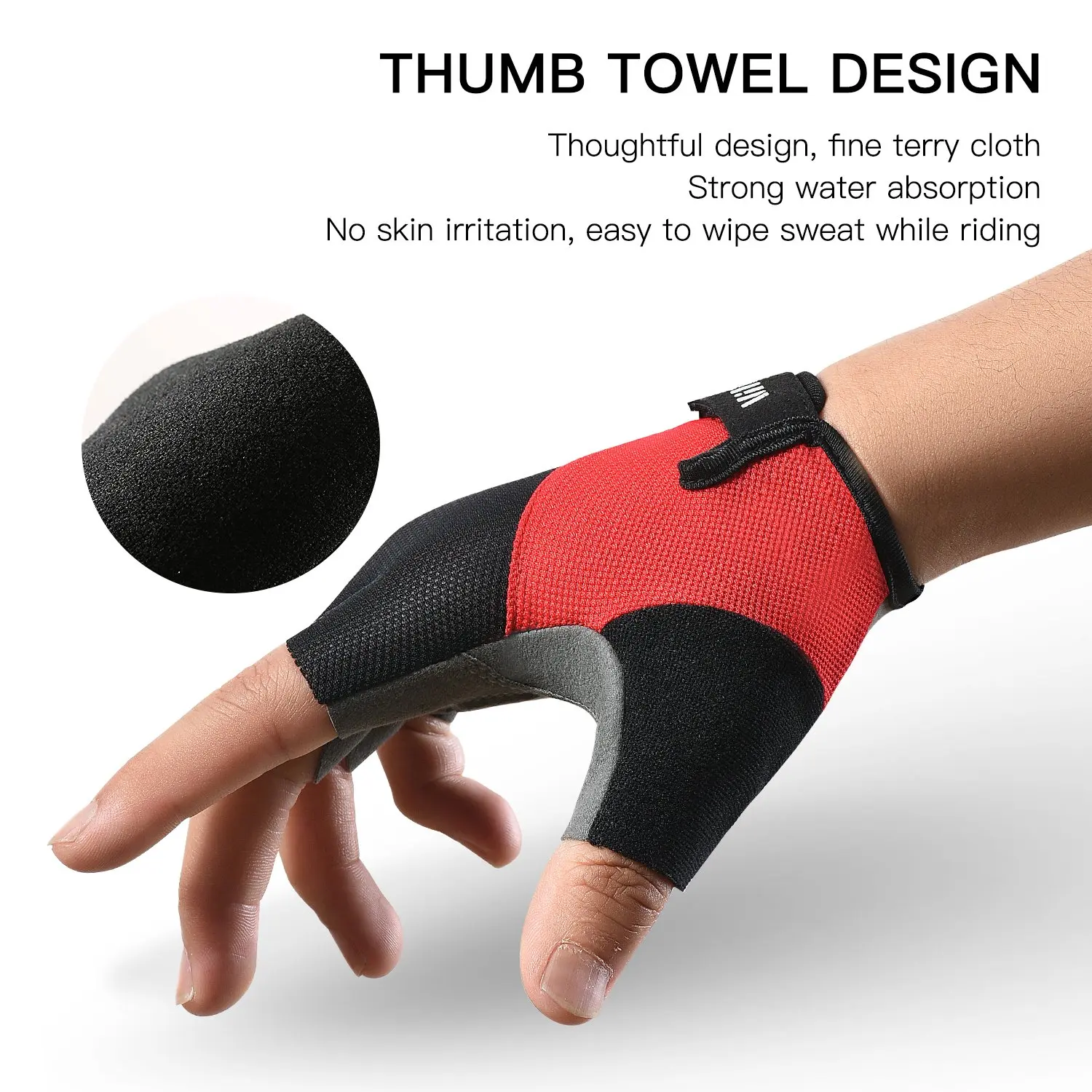 Cycling Gloves Breathable And Wear-Resistant Riding Short Finger Gloves,Outdoor Running Gloves For Spring And Summer Sports