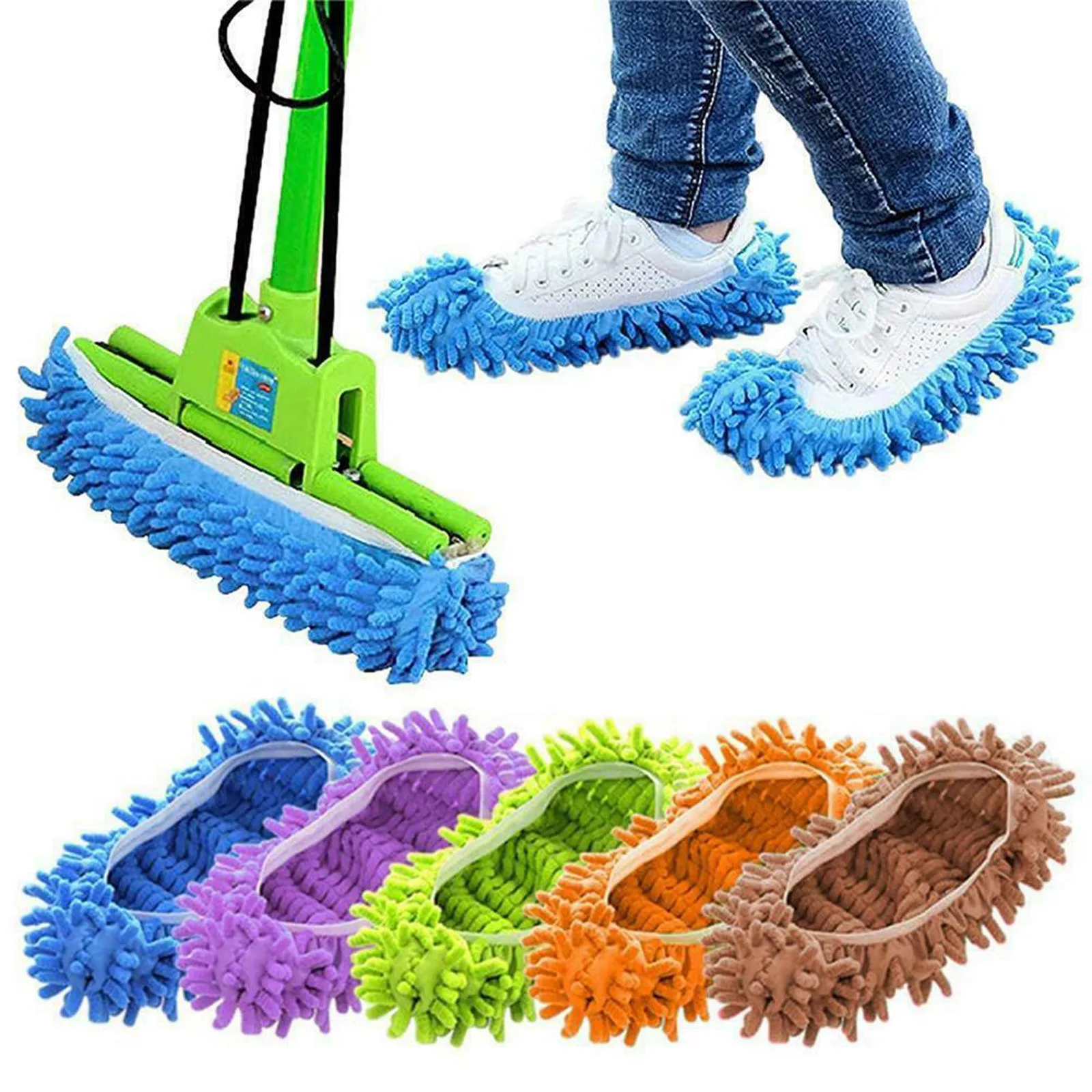 1PCS Multifunction Floor Dust Cleaning Slippers Shoes Floor Polishing Cleaning Socks Shoes Mopping Slippers Cover