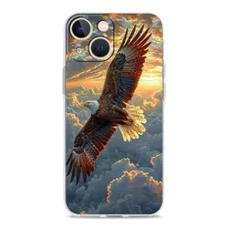 Clear Soft Cover with Eagle Design Phone Case - iPhone 13 Pro Max (B7)