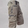 Men's  Shorts Jogging Shorts Solid Color Multi-Pocket Summer Casual Straight Cargo Shorts Men Shorts 3