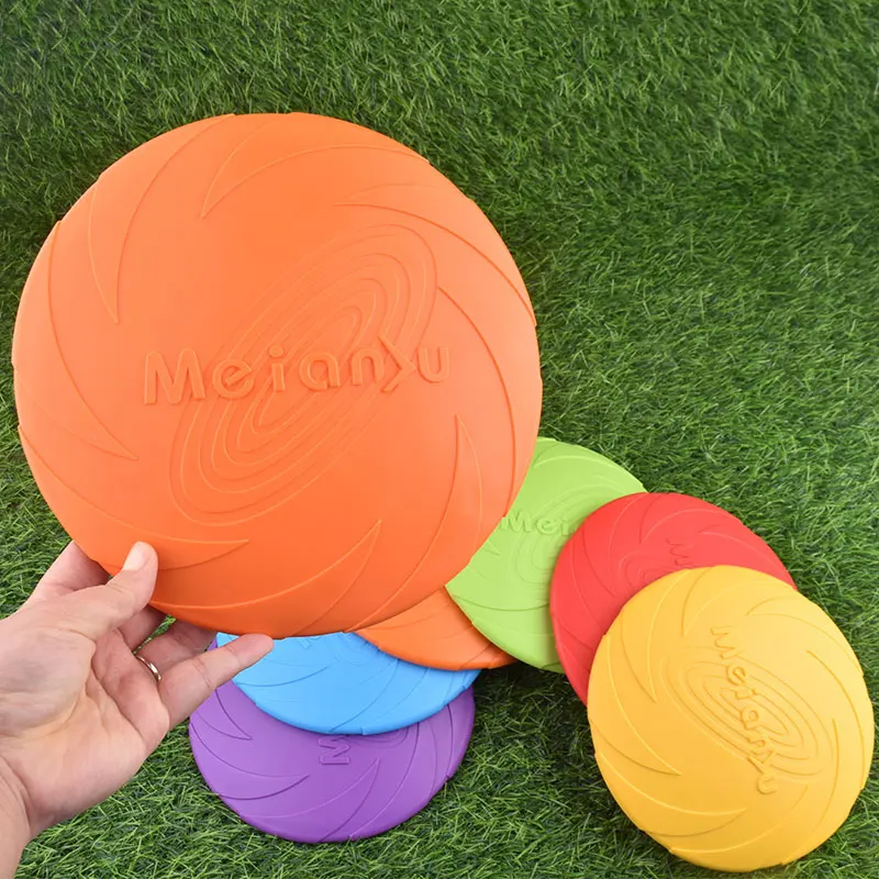 

Pet Soft Flying Discs Dog Toys Silicone Flying Disc Interactive Dog Game Resistant Chew Toy Puppy Training Products Pet Supplies