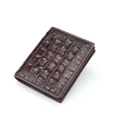 

New Crocodile Skin Men's Purse Genuine Leather Back Bone Mens Short Clip Wallet Men's Business Leisure Card Bag Wholesale Purses