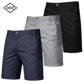 2025 Men's Solid Color Casual Short Pants Beach Breathable Comfortable Straight Short Trousers Hawaiian Holiday Men'S Pants 3XL 1