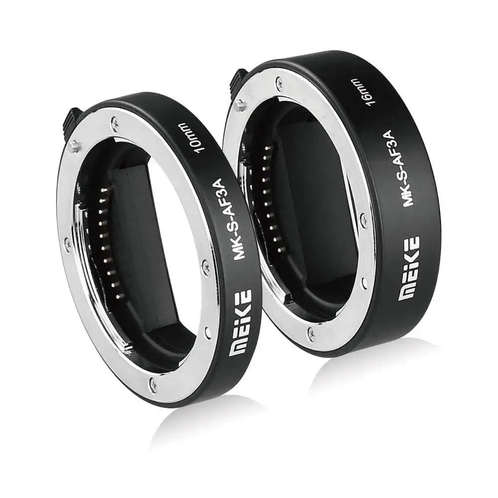 Meike MK-S-AF3A Metal Auto Focus Macro Extension Tube 10mm 16mm for Mirrorless