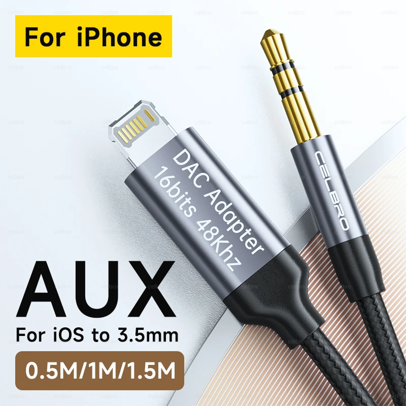 IOS에서 3.5mm 어댑터 Aux 오디오 케이블 라이트닝 캣, 애플 12, 11 미니, Xs 맥스, Xr용, 아이폰 14 프로, 13, 8 핀, 3, 5mm 잭