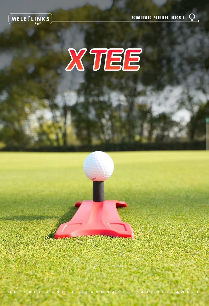 Portable Launch Rocket Mat + 2 Black Golf Tee Golf X Tee Golf Power Launch Set Elevates Ball And Improves Aim For Indoor Outdoor