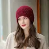 Autumn and winter new style versatile Baotou hat retro yarn hat warm ear protection pile cap cold hat 3