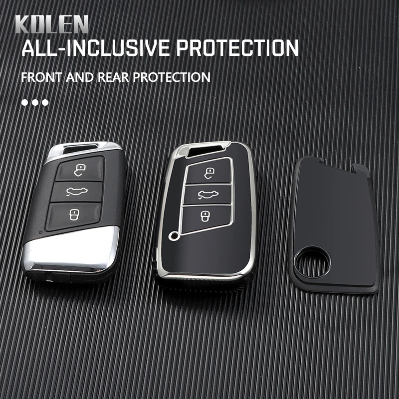 TPU 자동차 원격 키 케이스 커버 쉘 Fob For VW 폭스 바겐 Passat B8 Tiguan Magotan 골프 Skoda Kodiaq Superb A7 액세서리