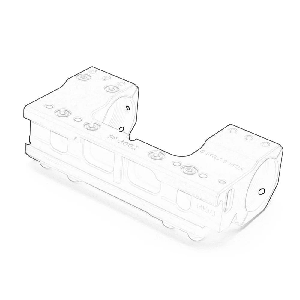 New SP-3002 Solid 0MIL 0MOA 30/34mm Tube Riflescope 38mm Height 1.5inch Mount