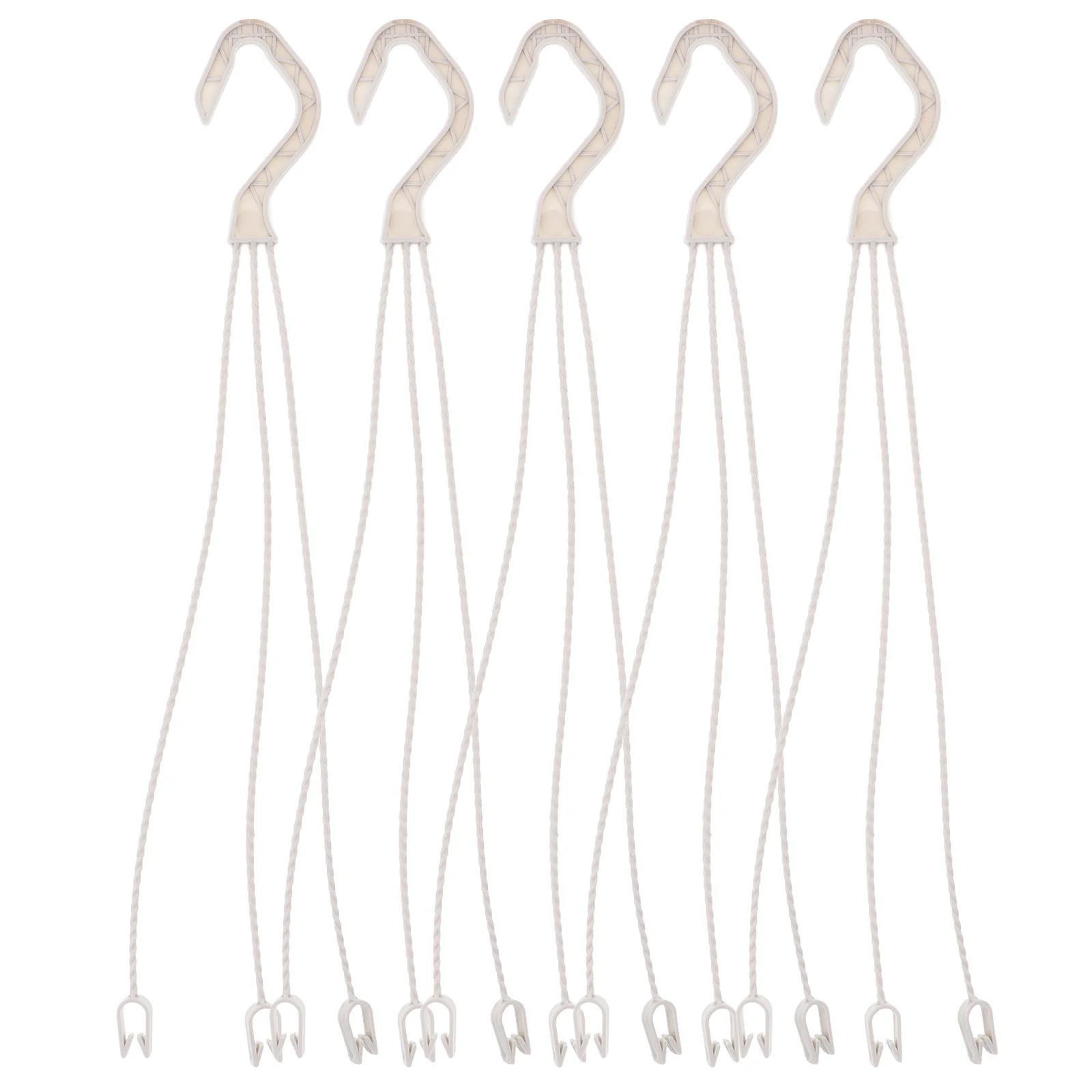Plant Stand 5pcs White Hooks for Baskets Flowerpot Hangers Durable Plant Shelves Garden Accessories Plastic Planter Hooks Outdoor Furniture