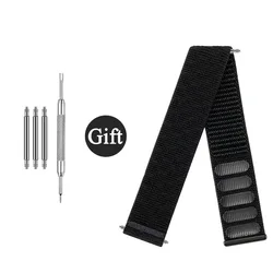 Premium 22mm Nylon Watch Strap - Durable Sport Bracelet Wristband - 22mm (Black - GT)