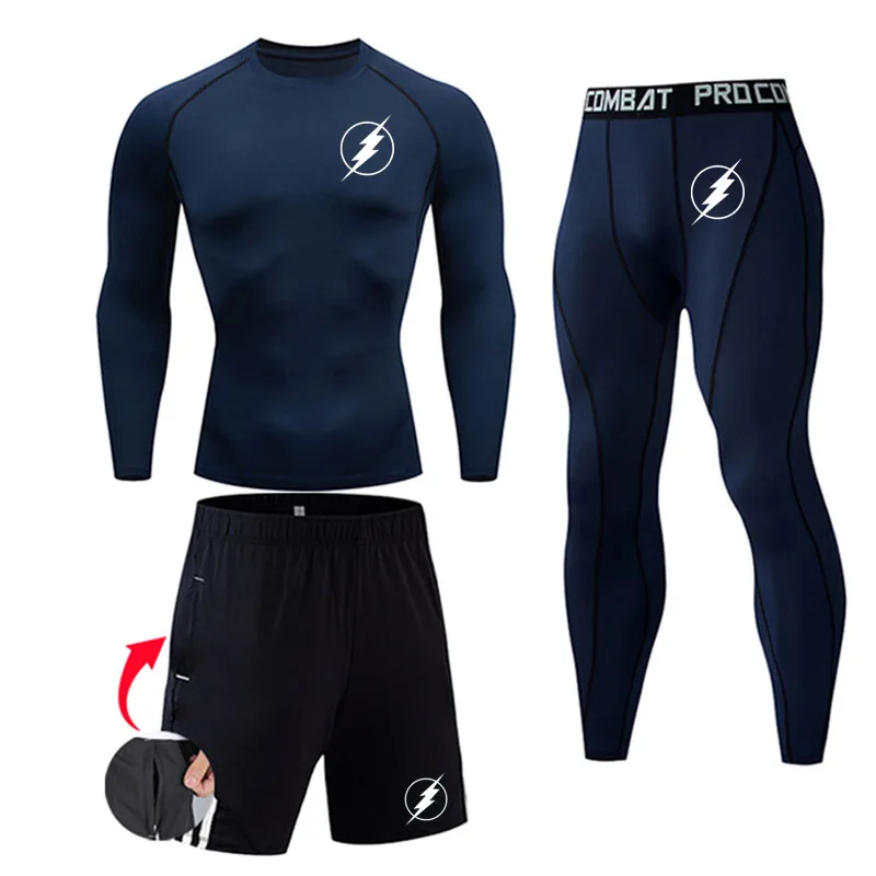 

Compression Sportswear Men Running Sports Tights Gym t-shirt Long shirt Tracksuit rash guard male Jogging Workout Clothes Men's