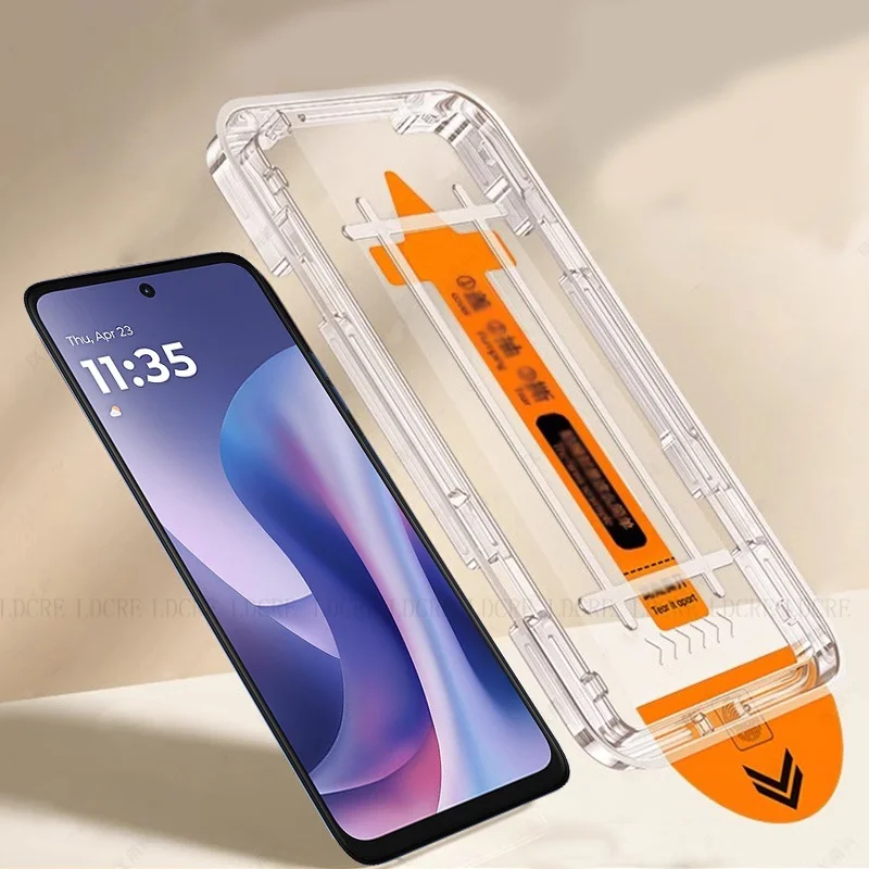 Moto G57 Tempered Glass Screen Protector - 9H HD Full Cover, Dust-Free, Ultra Durable