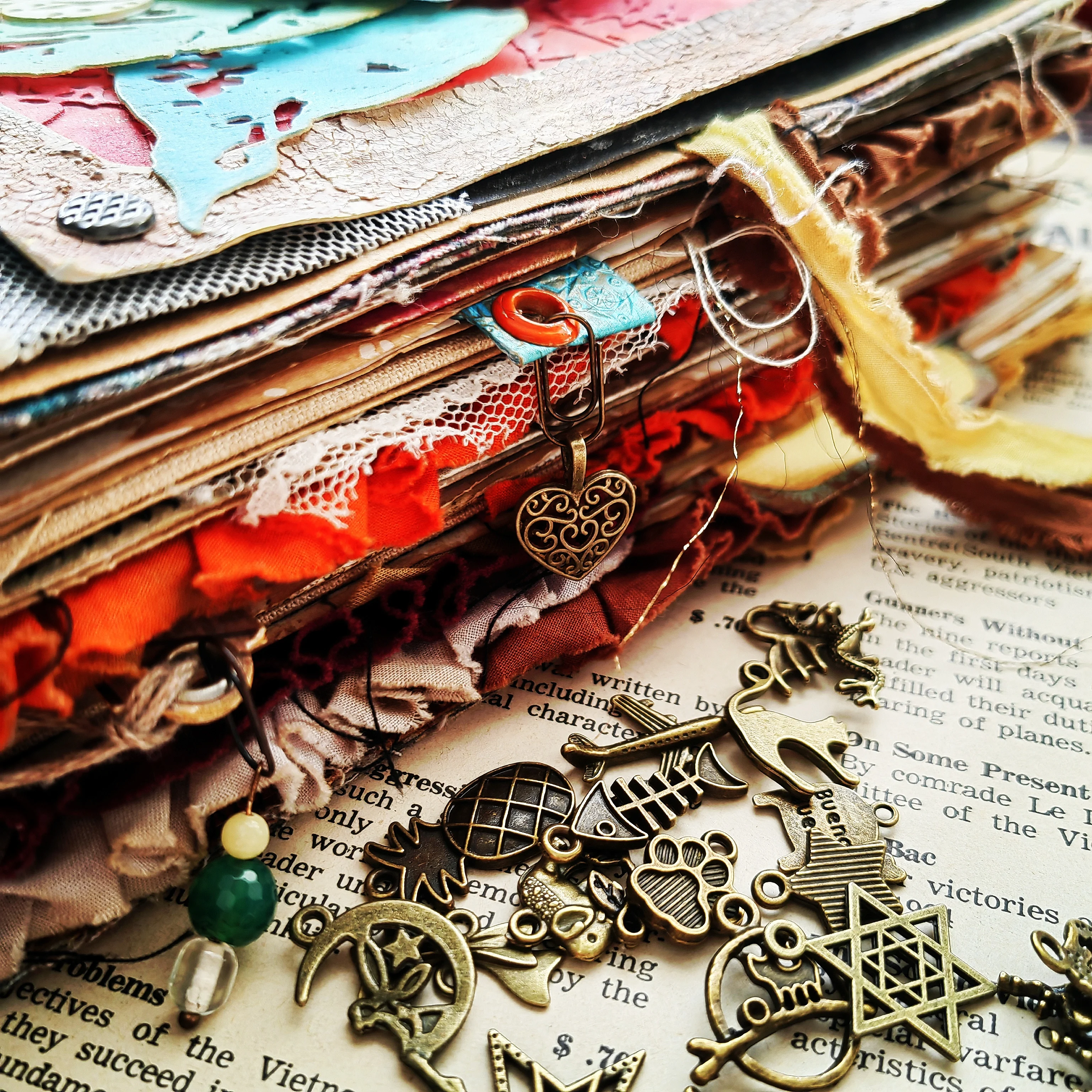 [MET021] Retro Metal pendant Diy Accessories for Scrapbook Junk Journal Mix-Media DIY Jewelry Making