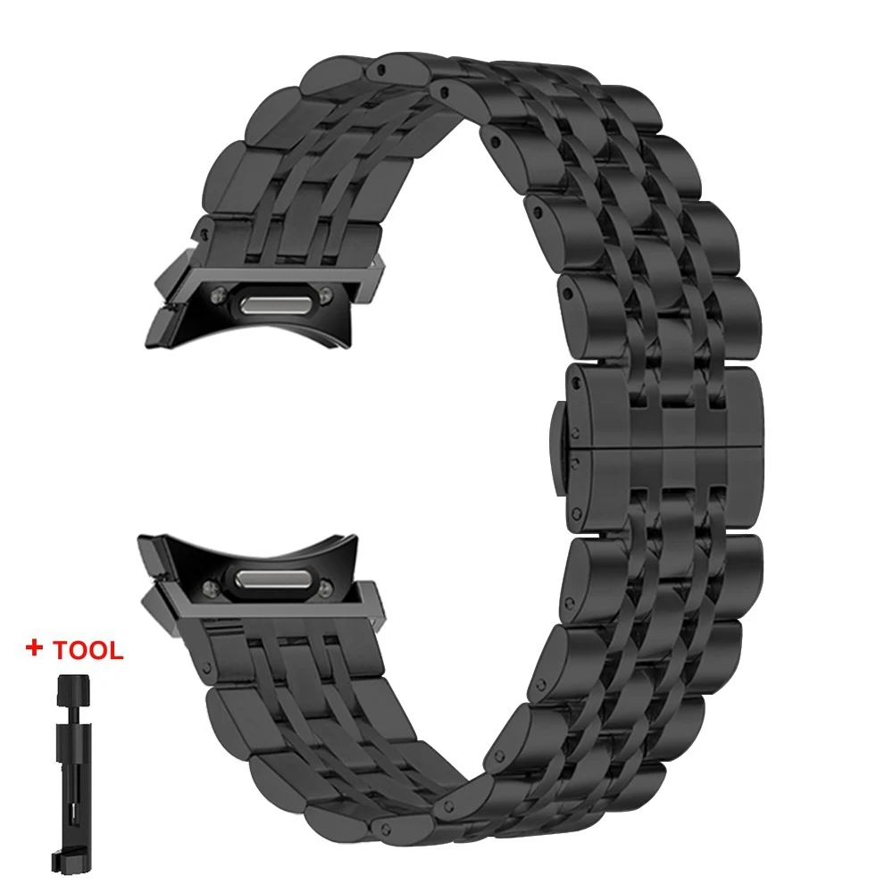 Sleek No-Gap Stainless Steel Watch Band - Premium Metal Strap Bracelet