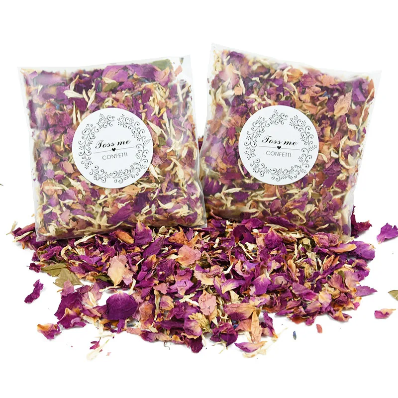 10Packs Natural Wedding Confetti Dried Flower Rose Petals Pop Bridal Shower Birthday Party Decoration DIY Valentine's Day Gift