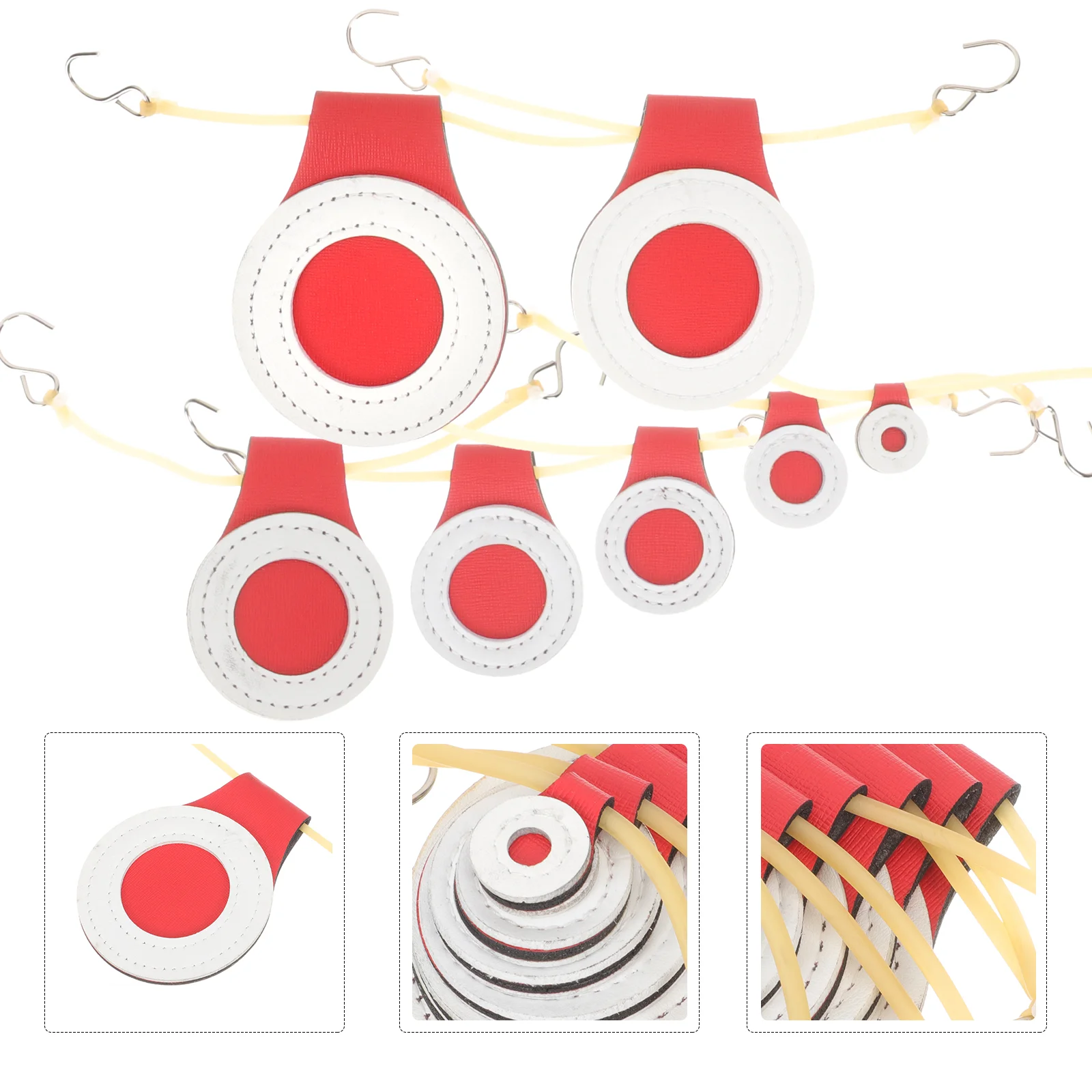 

7 Pcs Slingshot Air Shooting Targets Game Entertainment Thicken Outdoor Hanging Durable Fiber Practice
