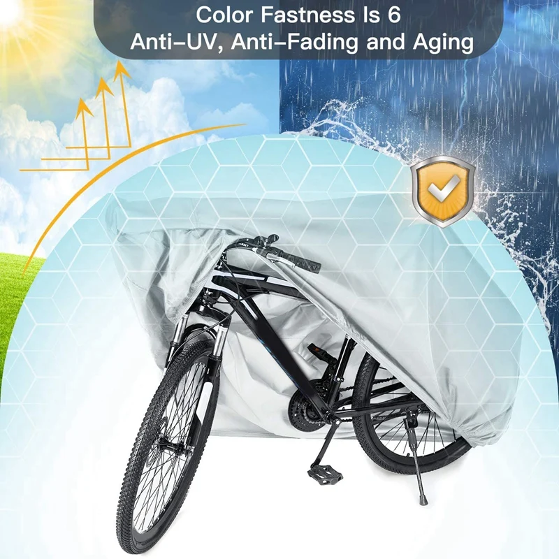 Waterproof Bike Cover Heavy Duty XL Bicycle Covers UV Rain Snow Dust For Mountain Road Electric Bike Outdoor Storage